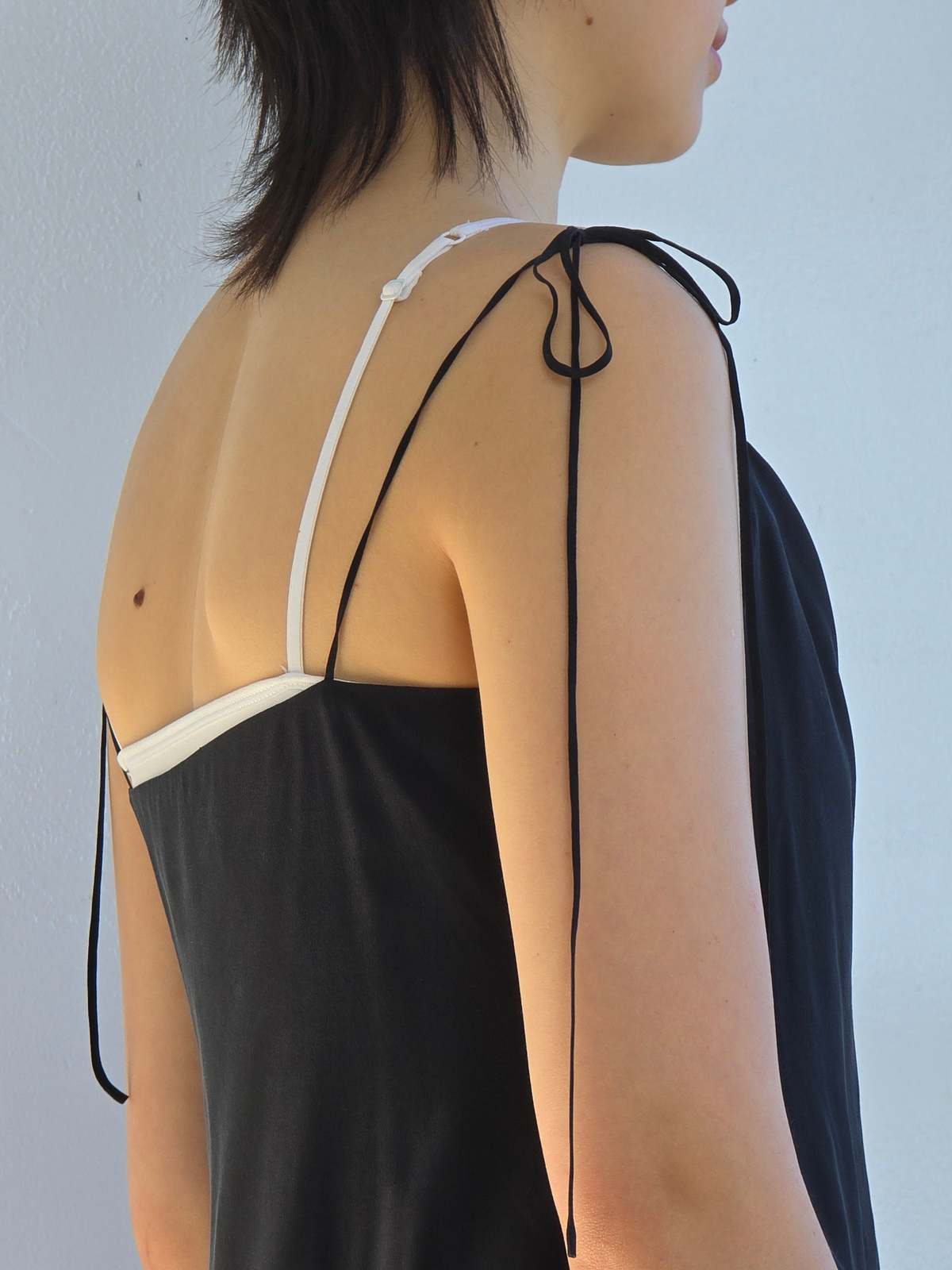 Vintage Black Silk Spaghetti Strap Dress - Image 2 of 6
