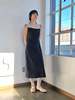 Vintage Black Silk Spaghetti Strap Dress - Thumbnail 4