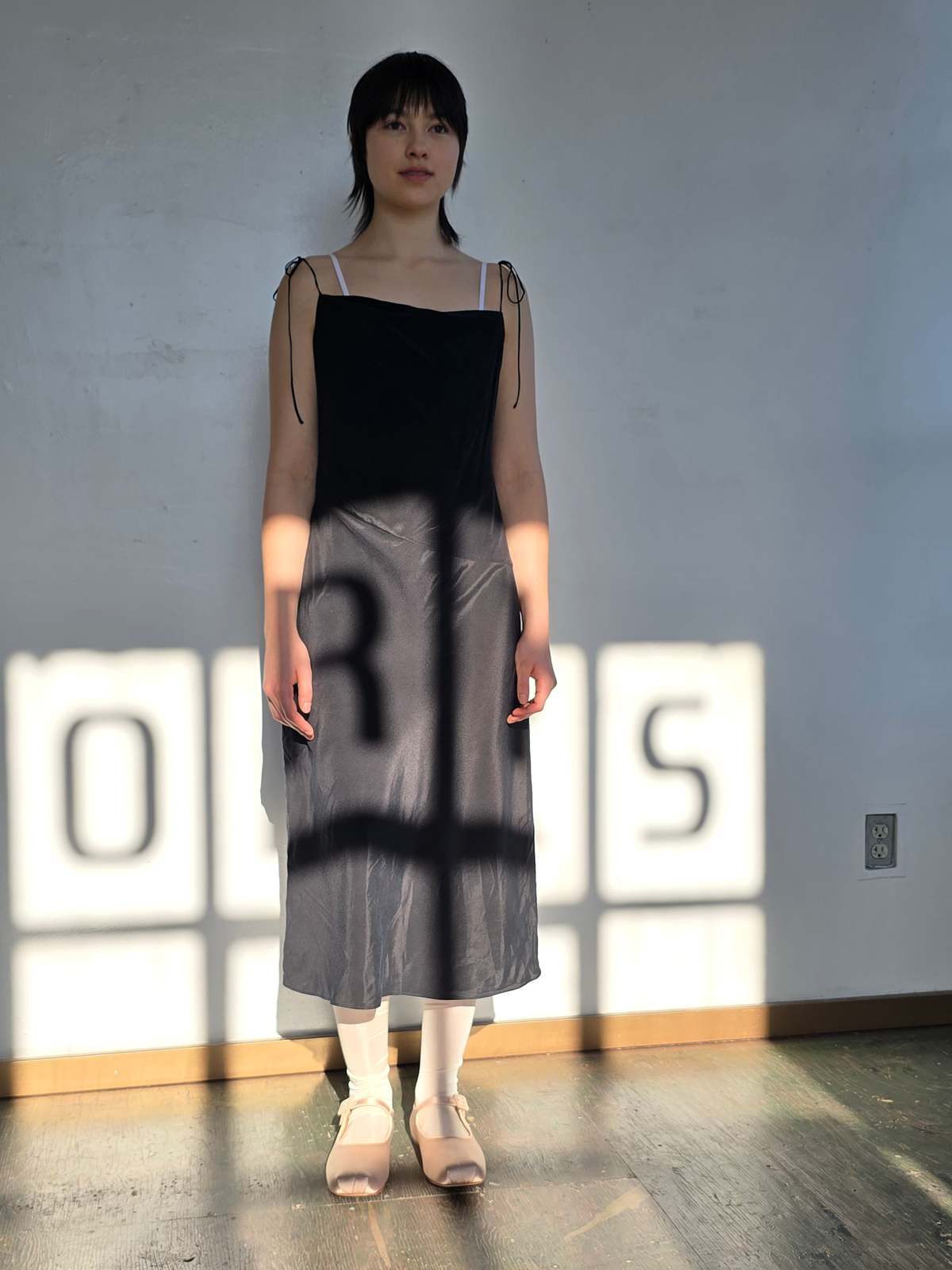 Vintage Black Silk Spaghetti Strap Dress - Image 5 of 6