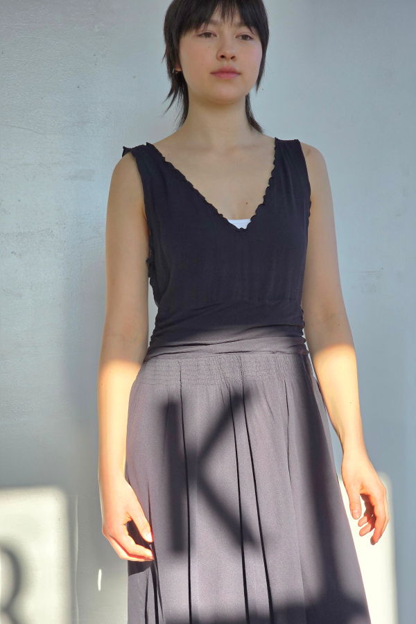 Vintage Emporio Armani Soft Black Silk Dress