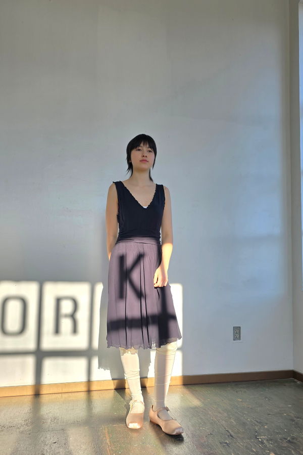 Vintage Emporio Armani Soft Black Silk Dress