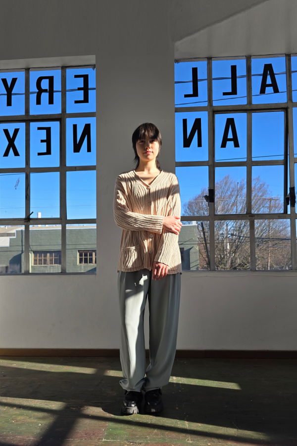 Vintage Les Copains Soft Pink Cotton & Silk Cardigan - Sweater