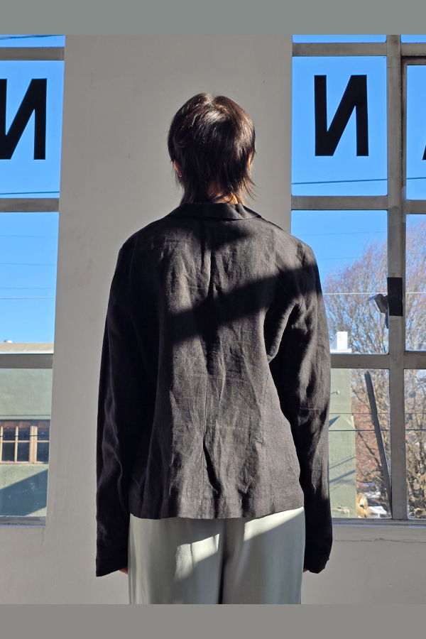Vintage Lilith Black Linen Jacket