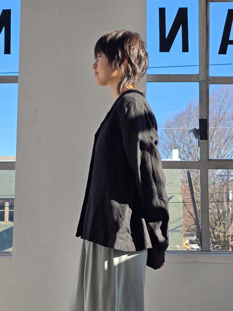 Vintage Lilith Black Linen Jacket
