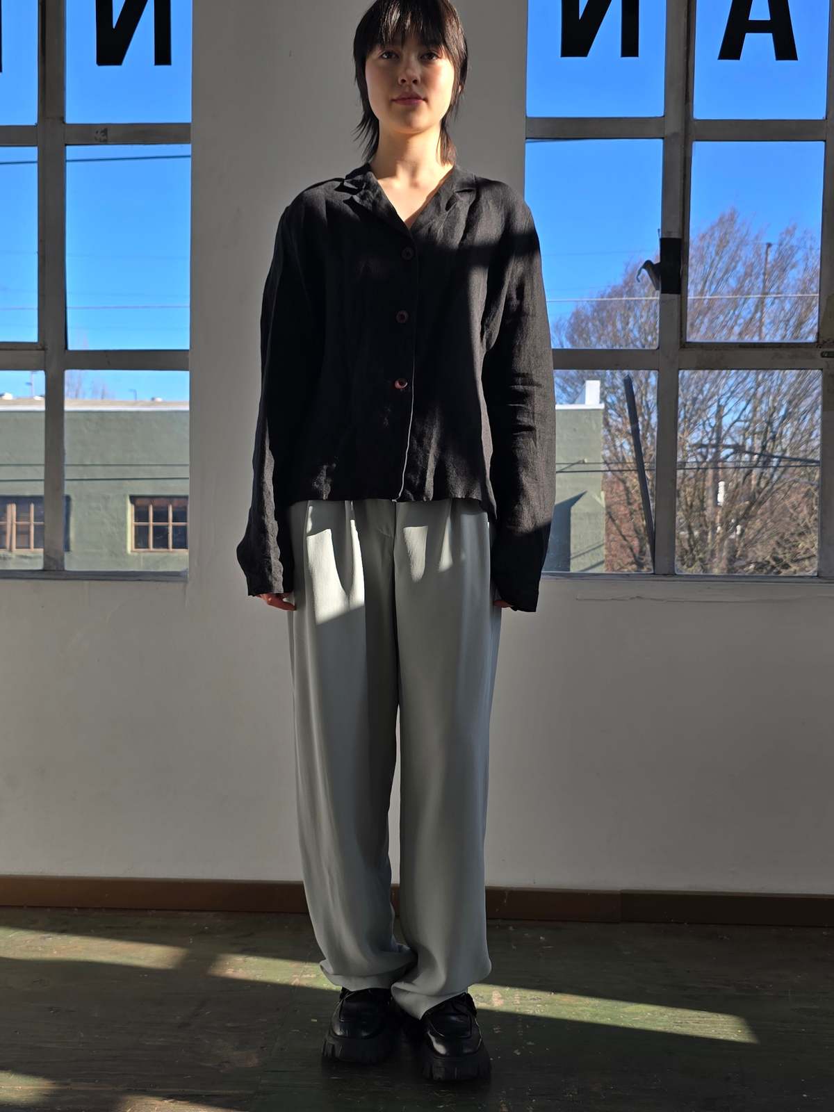 Vintage Lilith Black Linen Jacket - Image 4 of 5