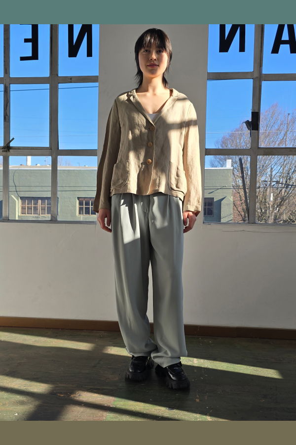 Vintage Lilith Oat Linen Jacket