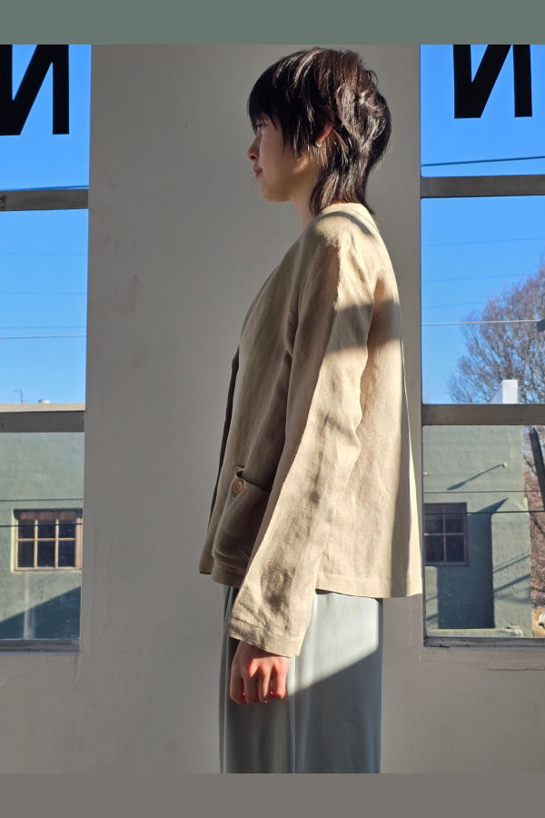 Vintage Lilith Oat Linen Jacket