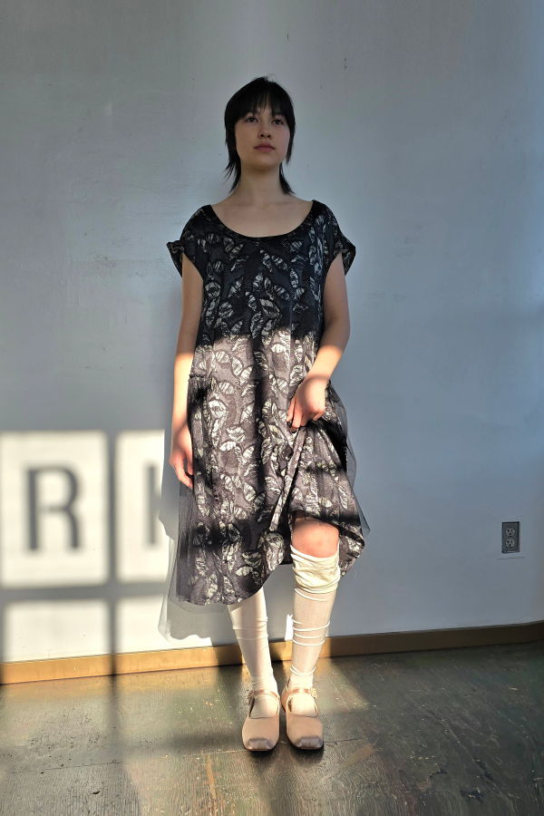 Vintage Lilith Tulle Trimmed Dress