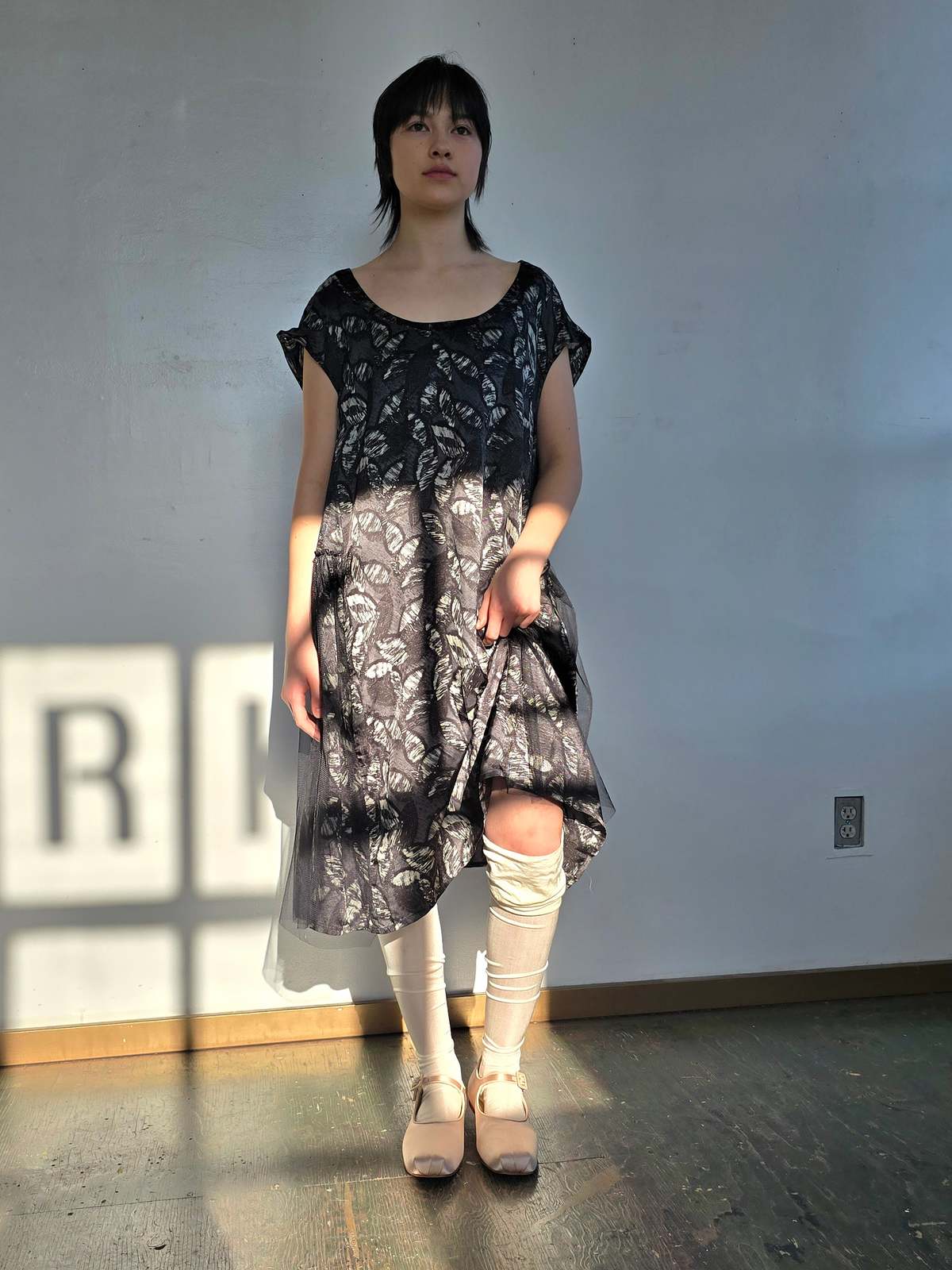 Vintage Lilith Tulle Trimmed Dress - Image 1 of 6