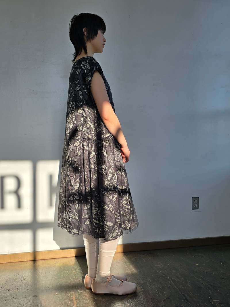 Vintage Lilith Tulle Trimmed Dress