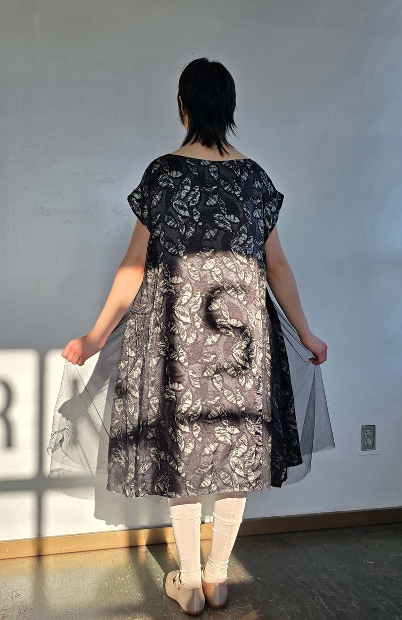 Vintage Lilith Tulle Trimmed Dress