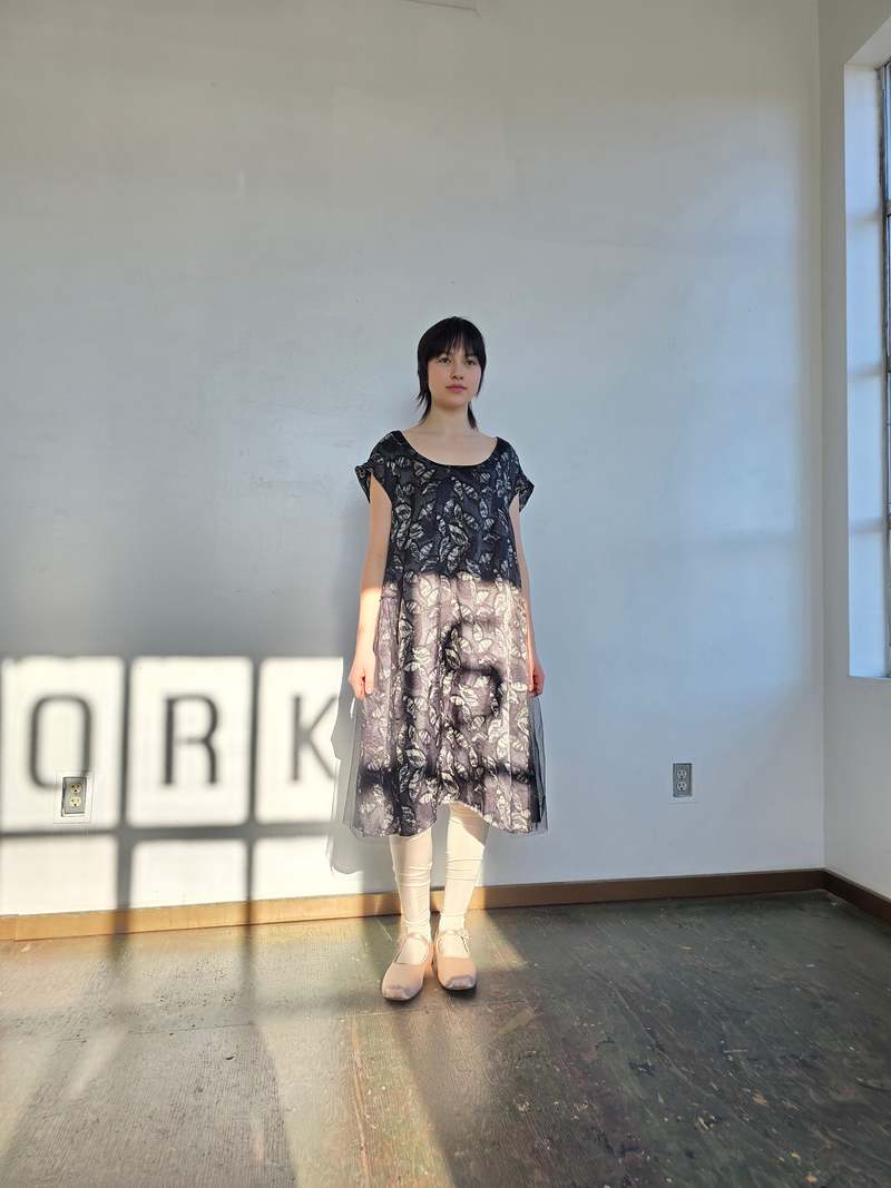 Vintage Lilith Tulle Trimmed Dress