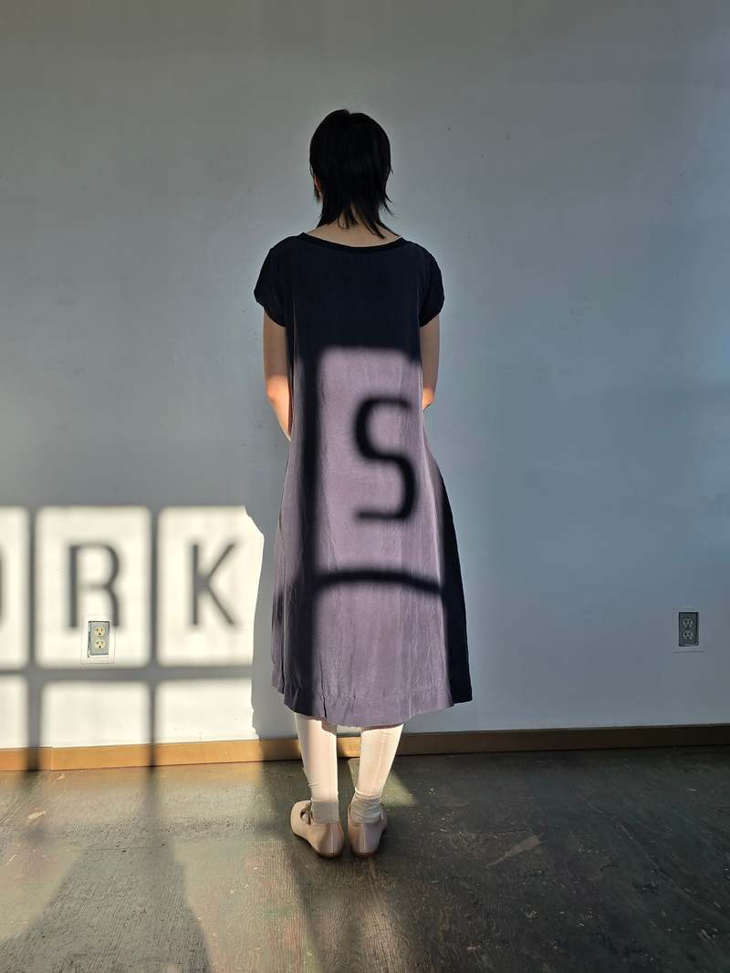 Vintage Luxe Black Silk Easy Dress