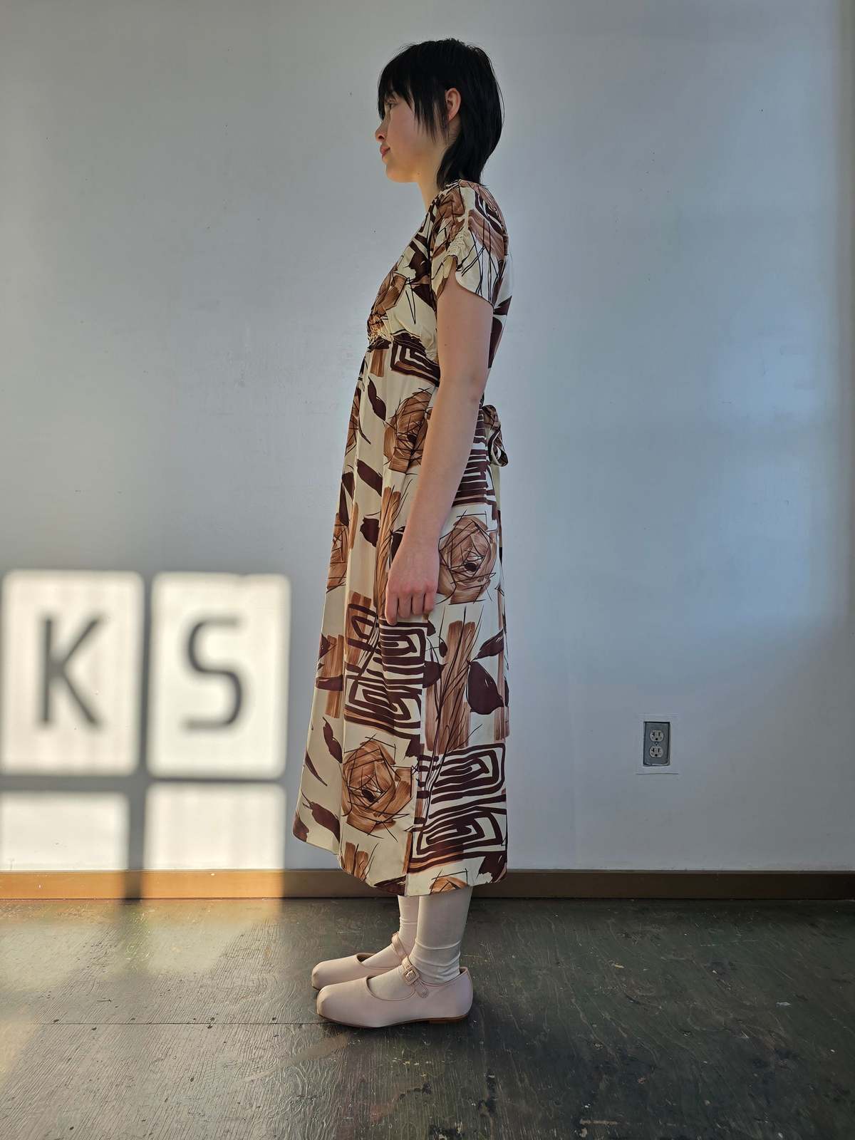 Vintage Marni Retro Print Silk Babydoll Dress - Image 4 of 6