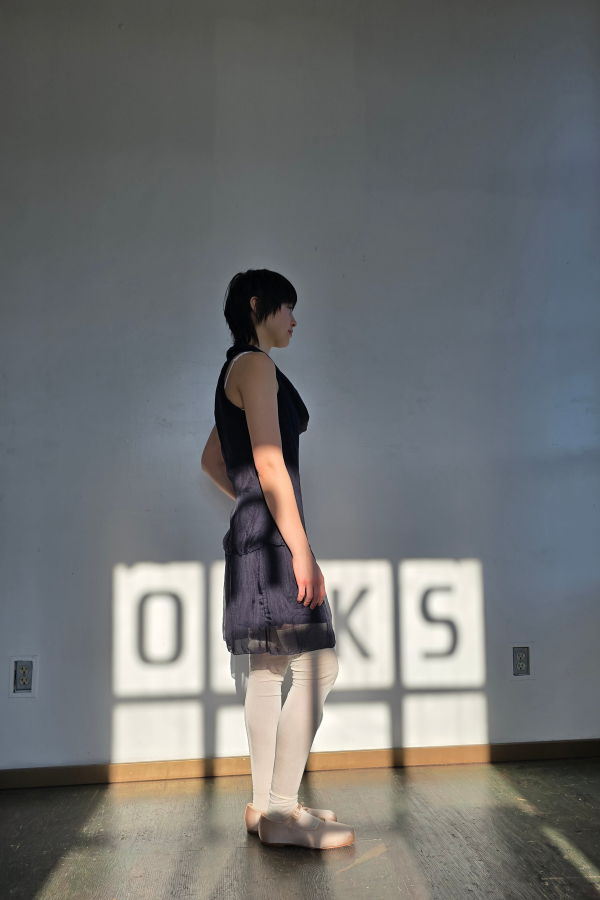 Vintage Navy Layered Silk Minidress