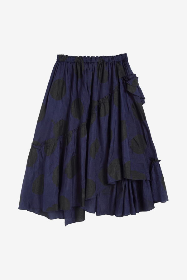 YMC Draped Skirt - Black/Blue