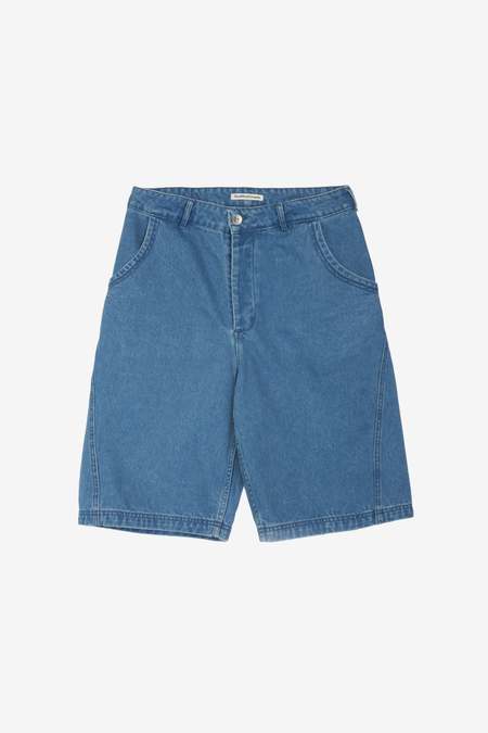 YMC Z Floral Jacquard Denim Shorts - Indigo | Garmentory