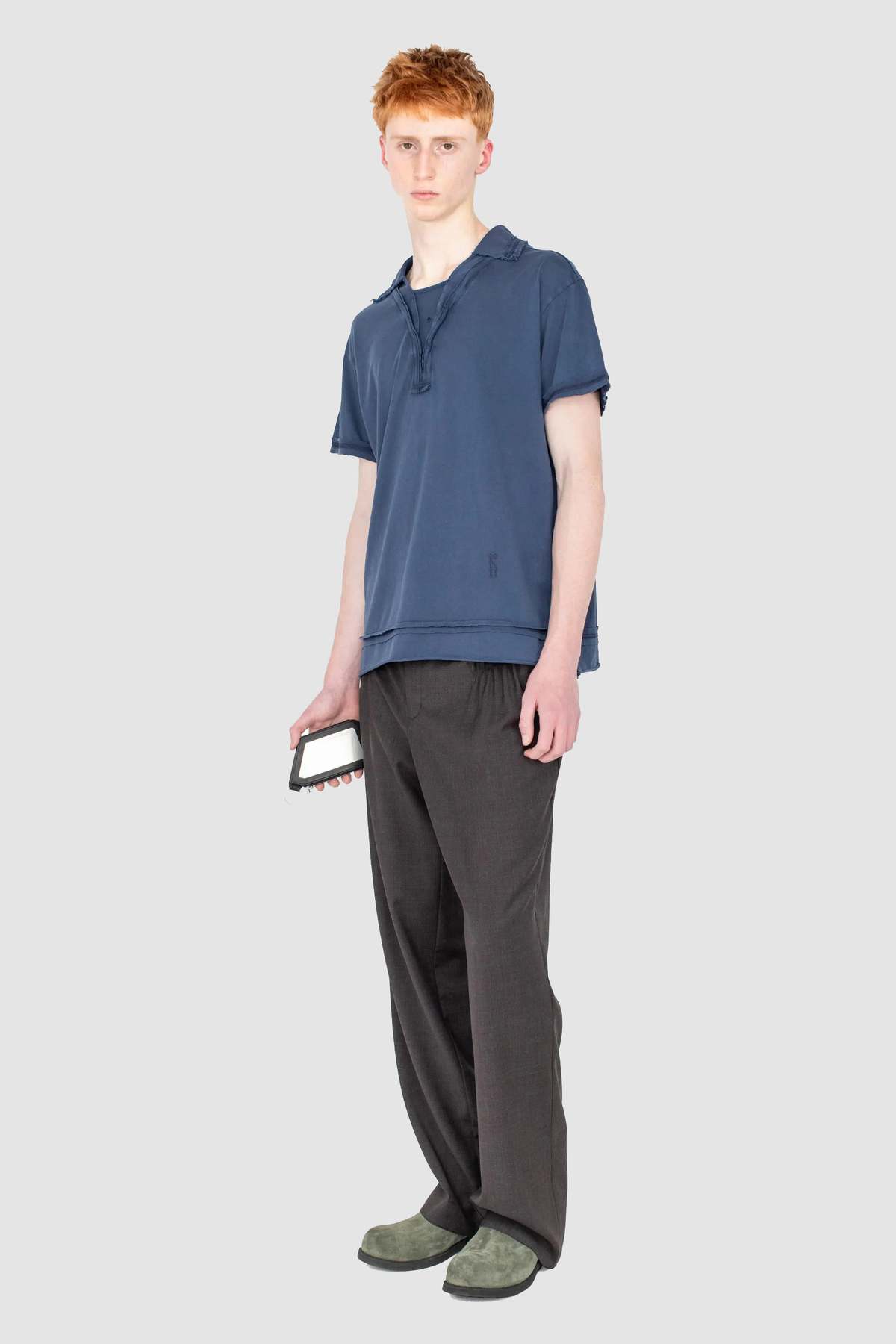 kiko kostadinov Otak Polo Shirt - Navy - Image 3 of 10