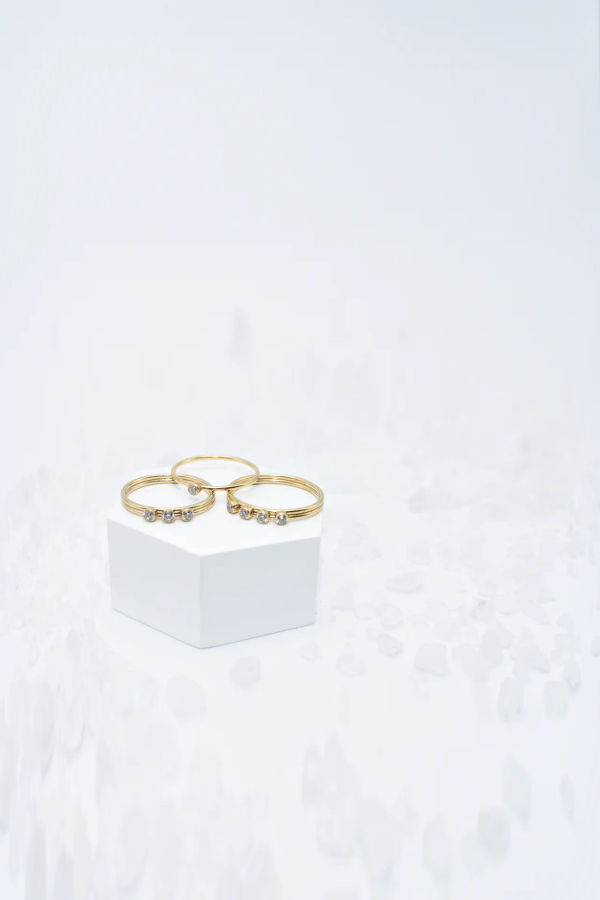 Annie Awe Design CZ Stacker Ring