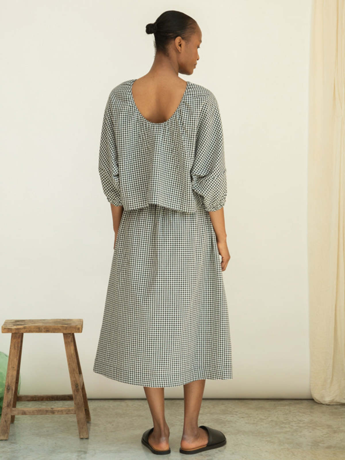 beaumont organic Goldie-Cay Skirt in Monochrome Gingham - Image 3 of 5