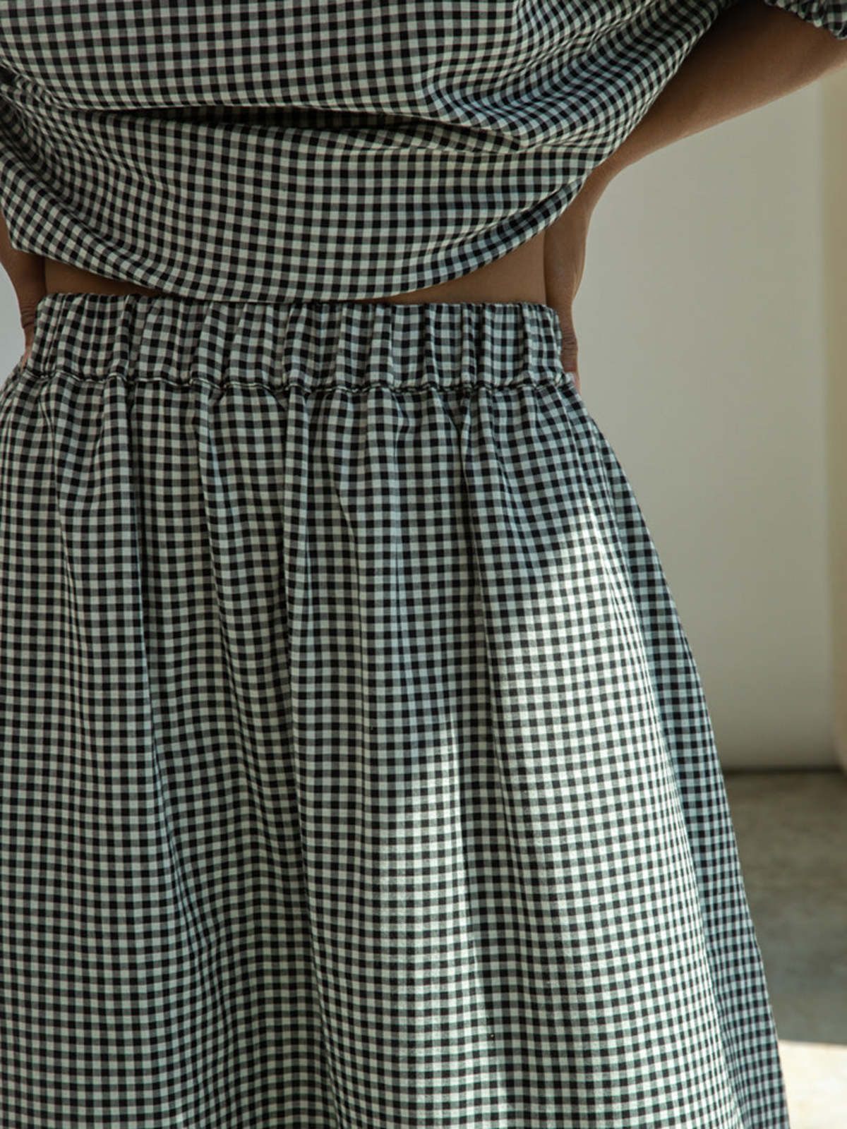 beaumont organic Goldie-Cay Skirt in Monochrome Gingham - Image 4 of 5