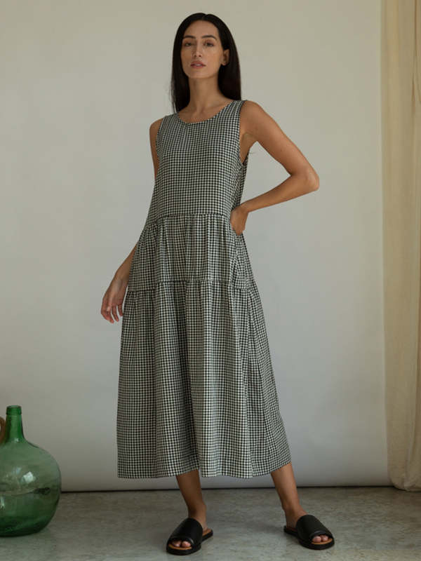 Beaumont Organic Kyra-Cay Dress - Monochrome Gingham