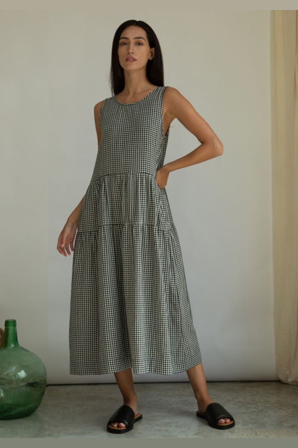 Beaumont Organic Kyra-Cay Dress - Monochrome Gingham