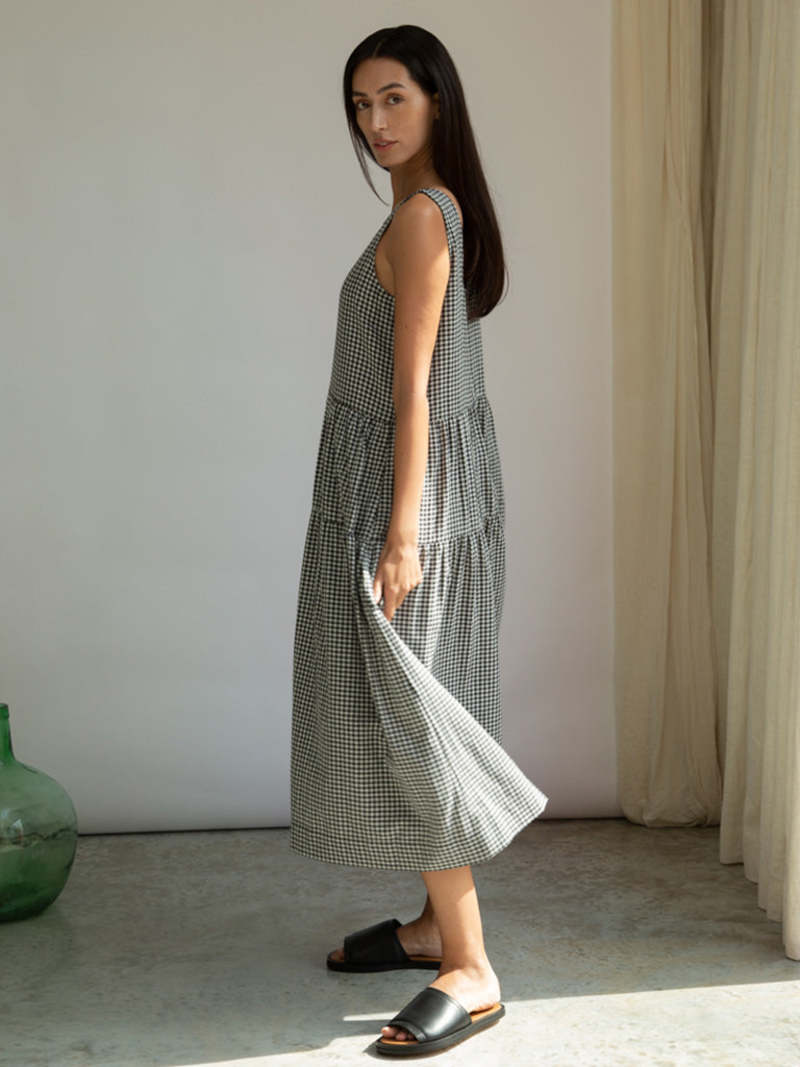 Beaumont Organic Kyra-Cay Dress - Monochrome Gingham