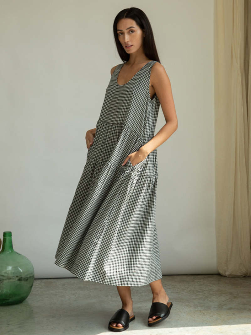 Beaumont Organic Kyra-Cay Dress - Monochrome Gingham