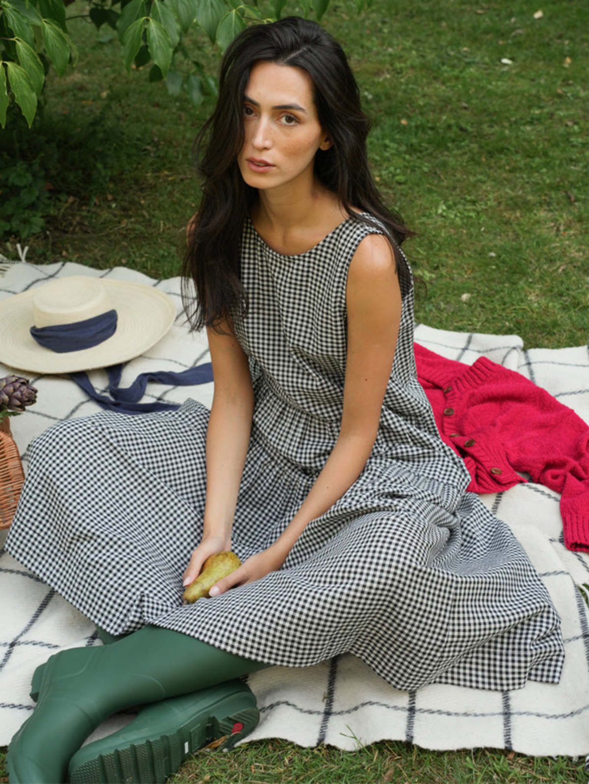 Beaumont Organic Kyra-Cay Dress - Monochrome Gingham - Image 6 of 7