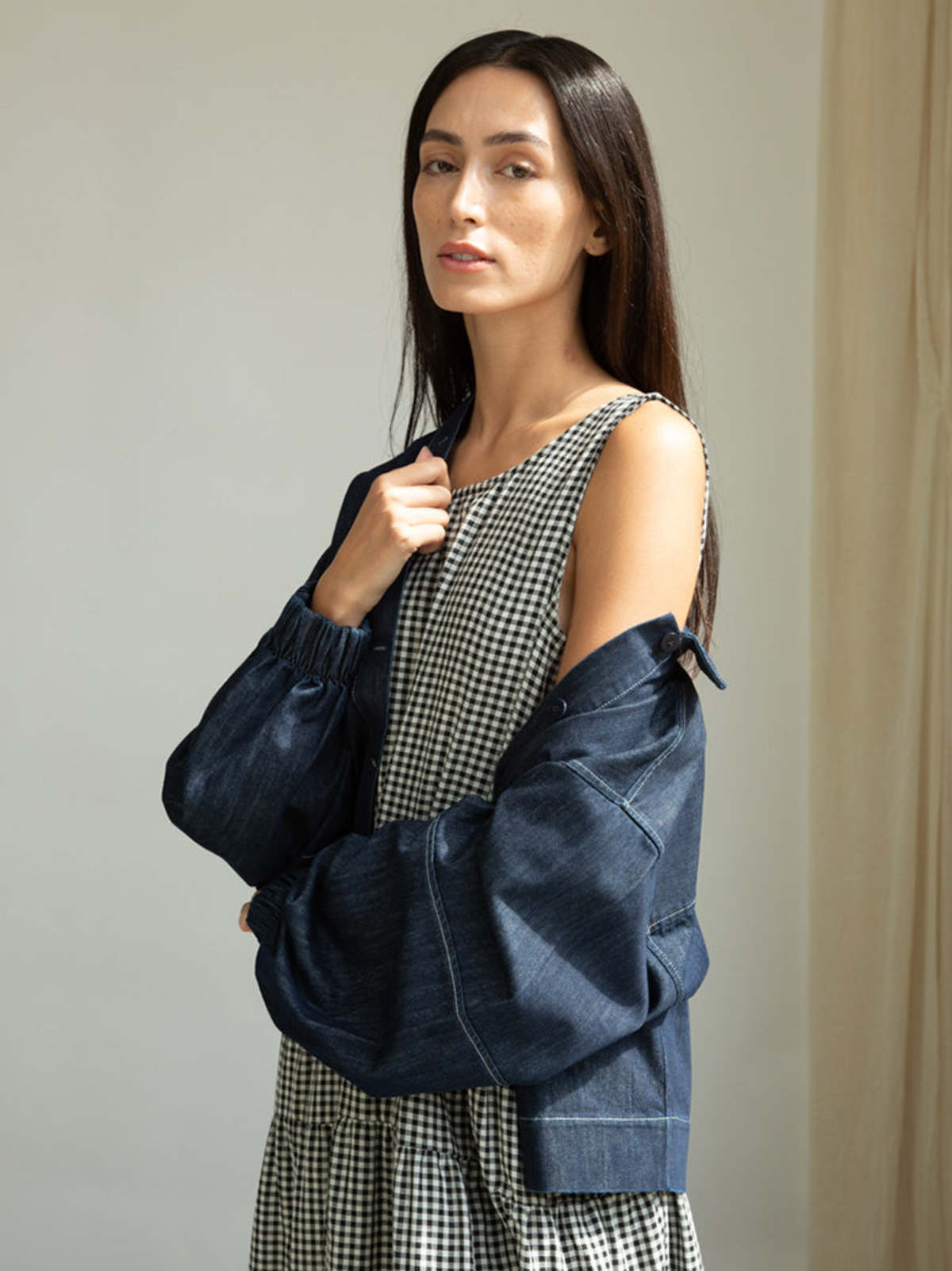 Beaumont Organic Kyra-Cay Dress - Monochrome Gingham - Image 7 of 7