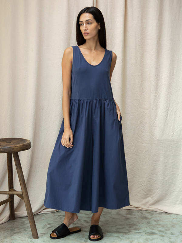 Beaumont Organic Rory Poplin Jumpsuit - Midnight