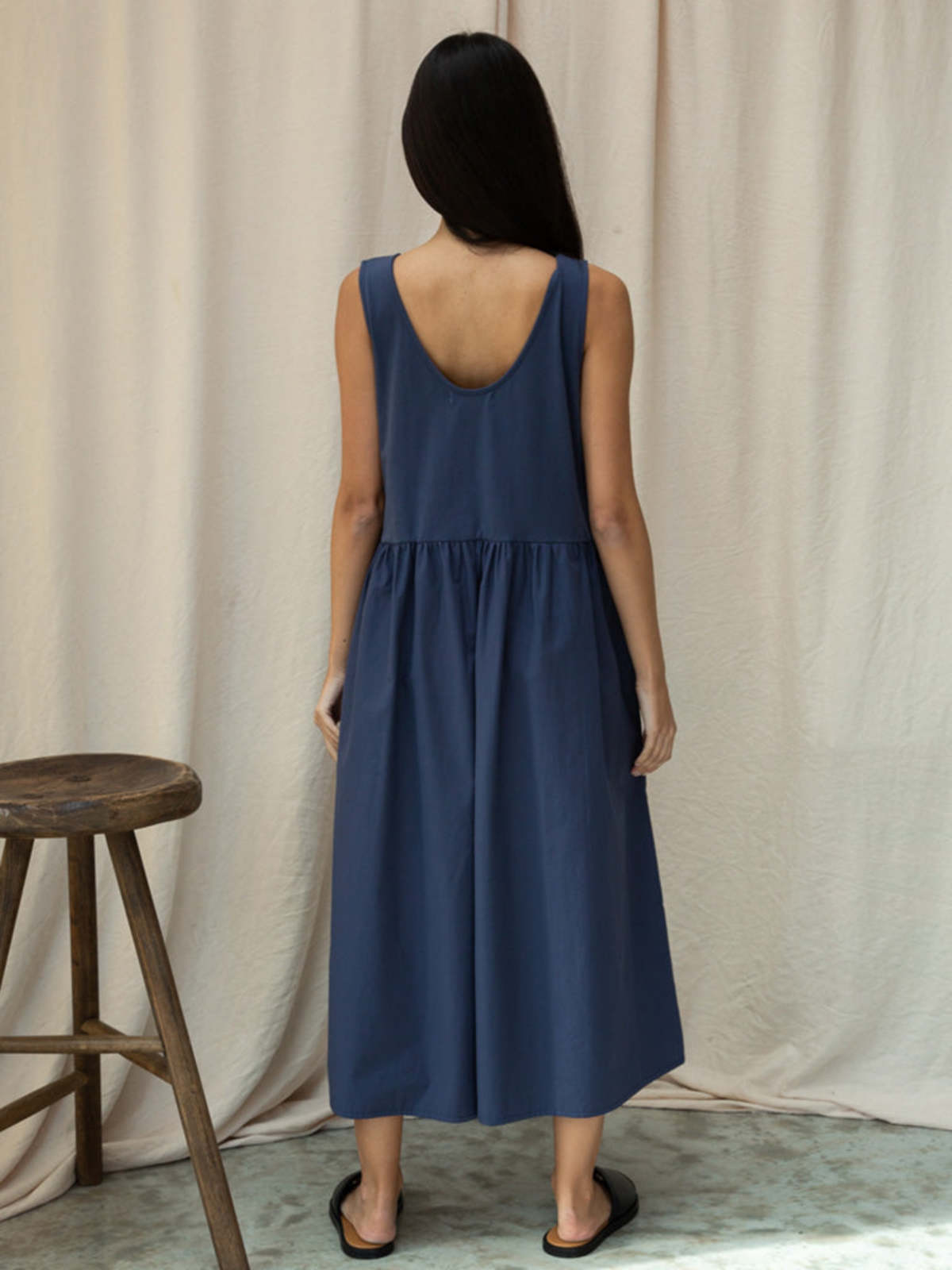 Beaumont Organic Rory Poplin Jumpsuit - Midnight - Image 2 of 5