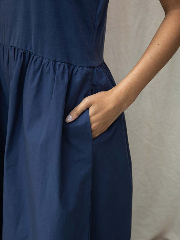 Beaumont Organic Rory Poplin Jumpsuit - Midnight