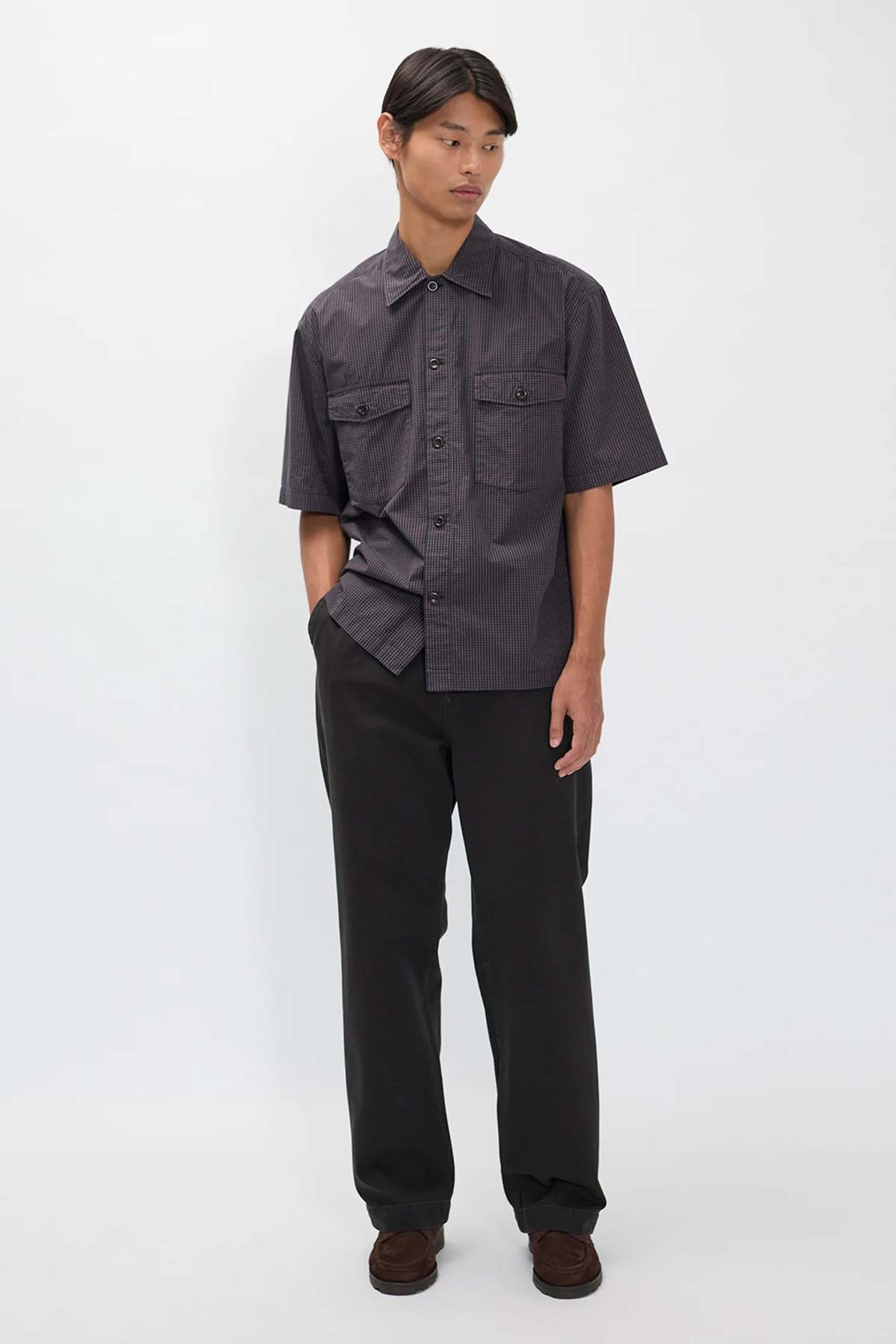 Norse Projects Hengifoss High Waist Heavy Twill Trouser Pant - Black - Image 1 of 7