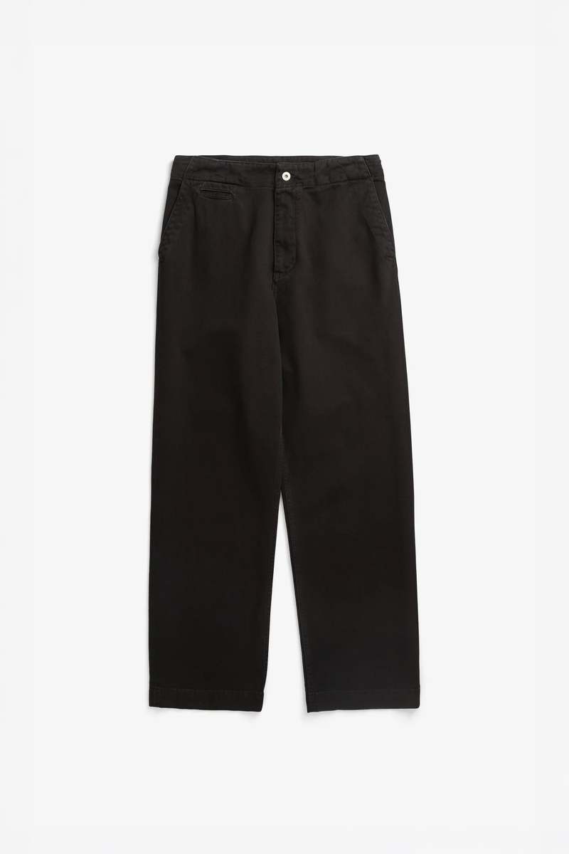 Norse Projects Hengifoss High Waist Heavy Twill Trouser Pant - Black