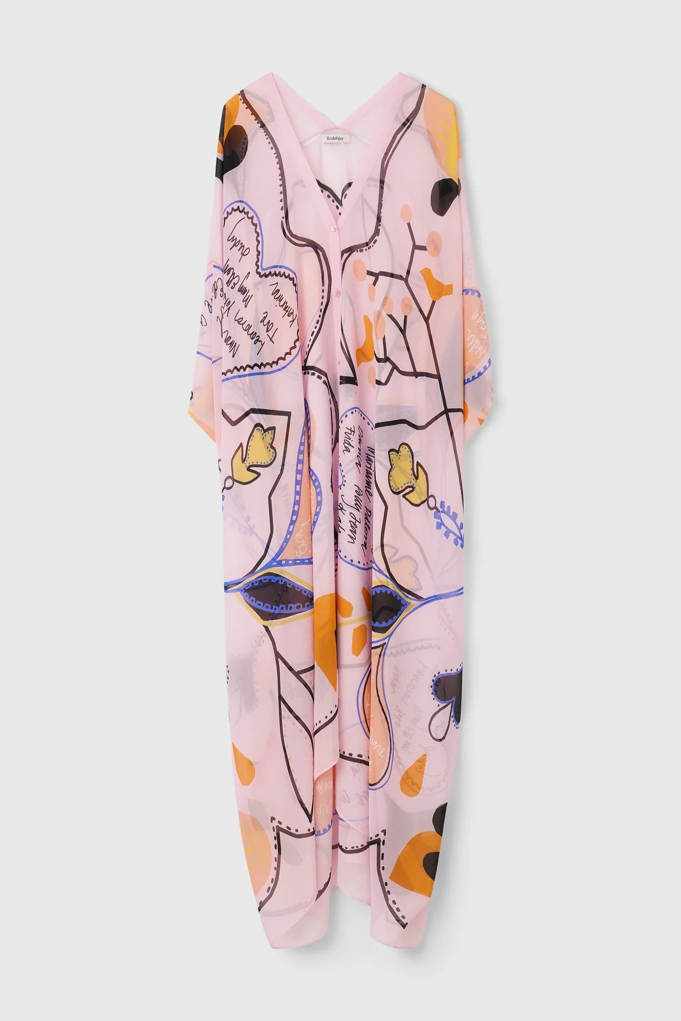 Rodebjer Agave Love Letter Caftan - Clouds Pink | Garmentory