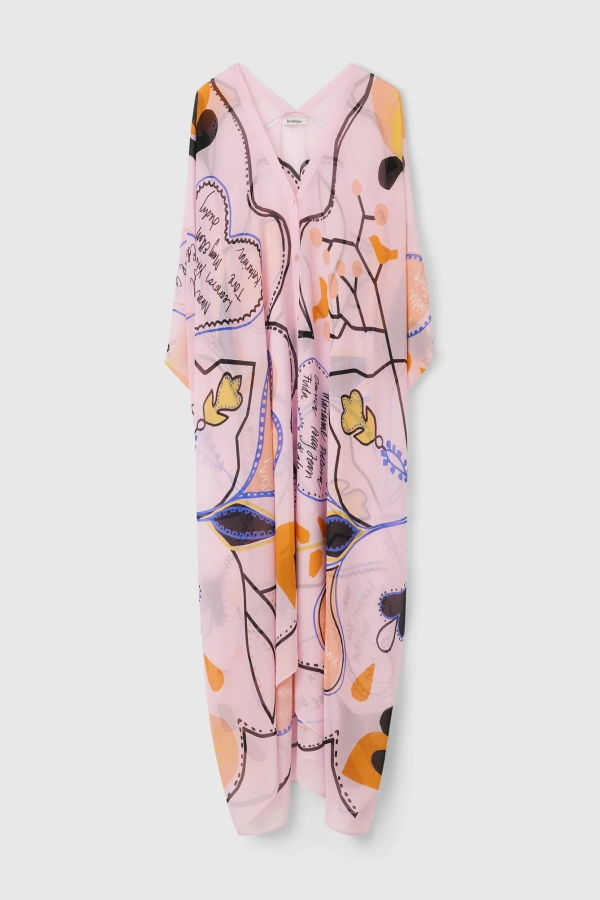 Rodebjer Agave Love Letter Caftan - Clouds Pink