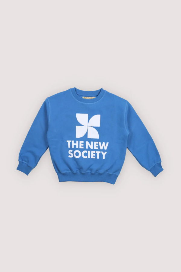 The New Society TNS Logo Sweatshirt - Pool Blue