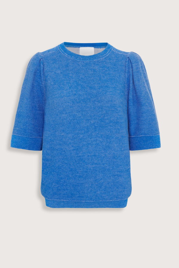 Molli Tournesol Pleated Elbow Knit Top - Royal Blue