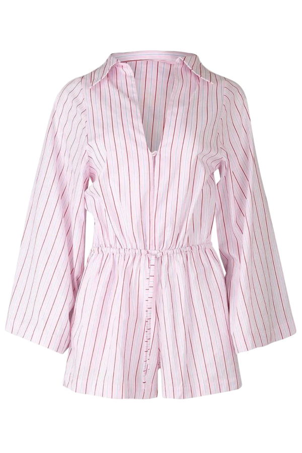 Faithfull The Brand Aksel Playsuit in Fiori Stripe Palazzo Jumpsuit