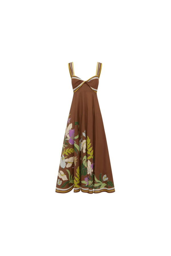 ALEMAIS Alfie Twist Sundress - Chocolate