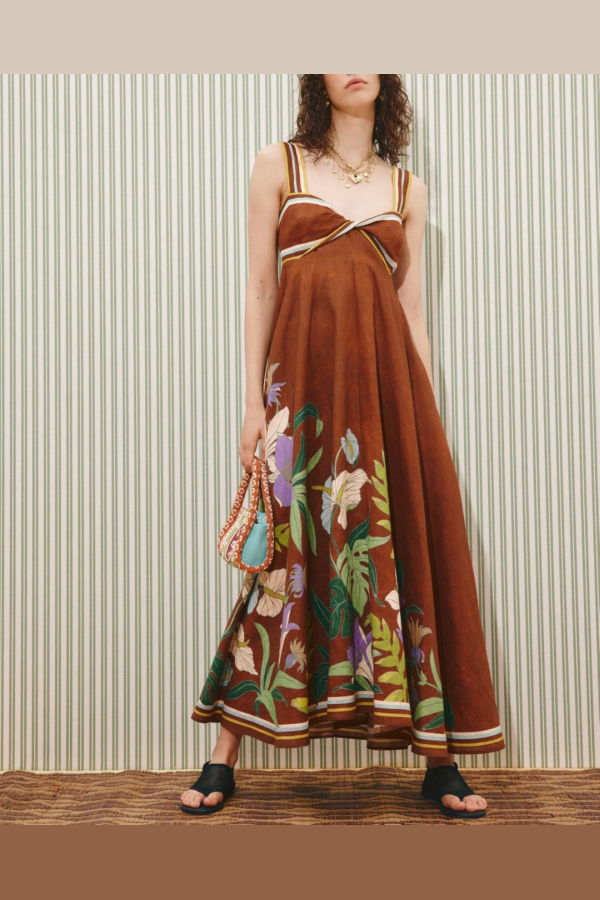 ALEMAIS Alfie Twist Sundress - Chocolate