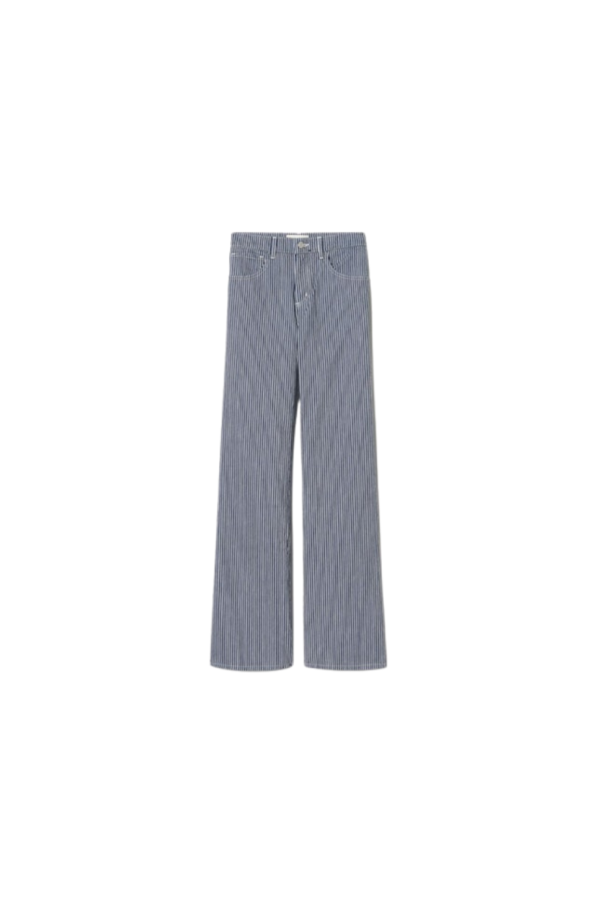 Nili Lotan Celia Striped Jean - Railroad Stripe Rinse