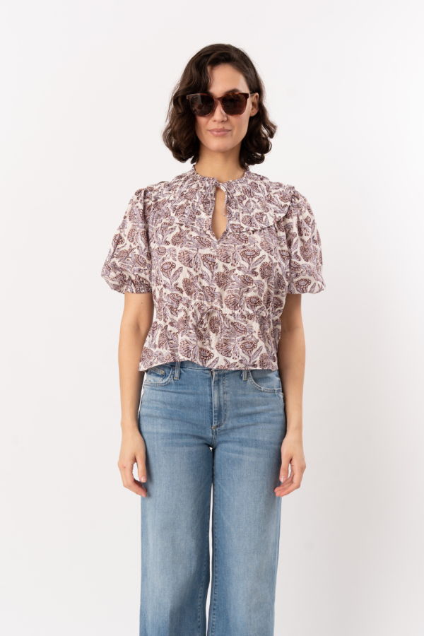 Ulla Johnson Elvie Short Sleeve Top - Meadow