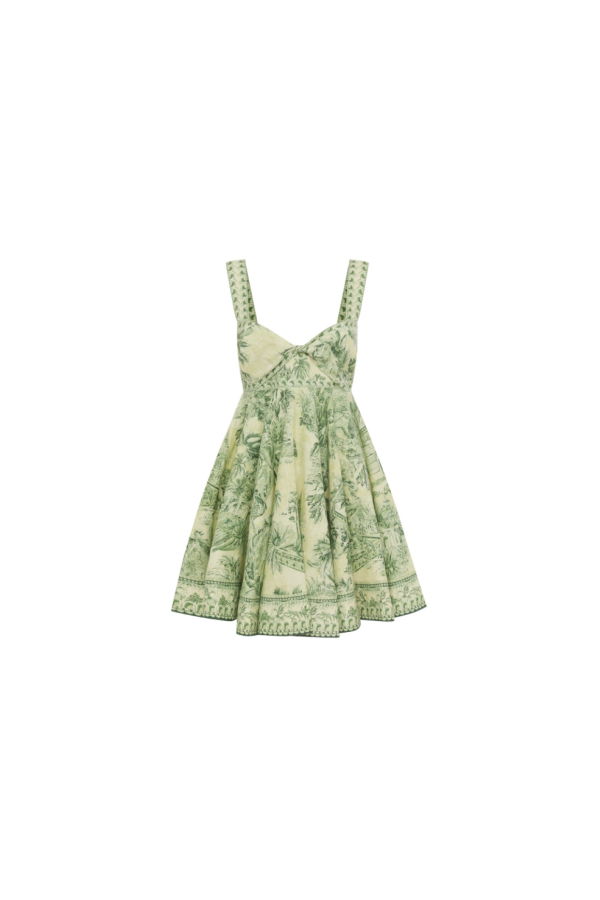 ALEMAIS Sara Mini Twist Sundress - Green