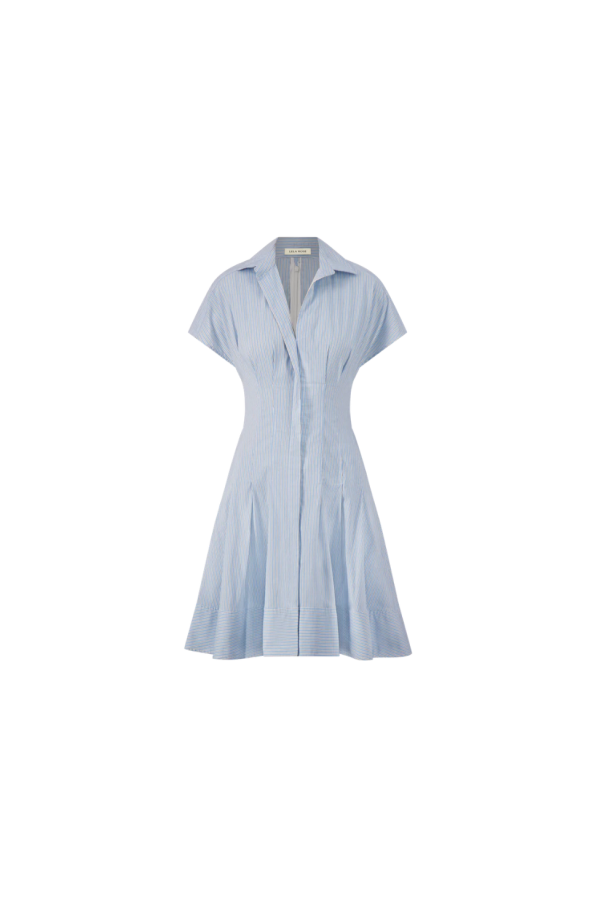 Lela Rose Striped Cotton Poplin Short Dress - Oxford