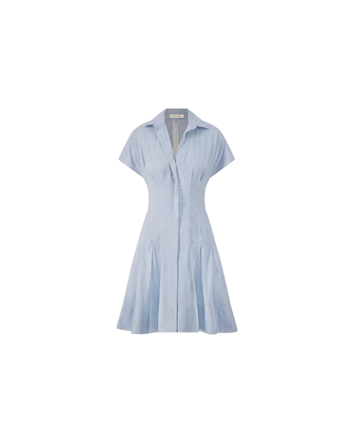 Lela Rose Striped Cotton Poplin Short Dress - Oxford - Image 1 of 7