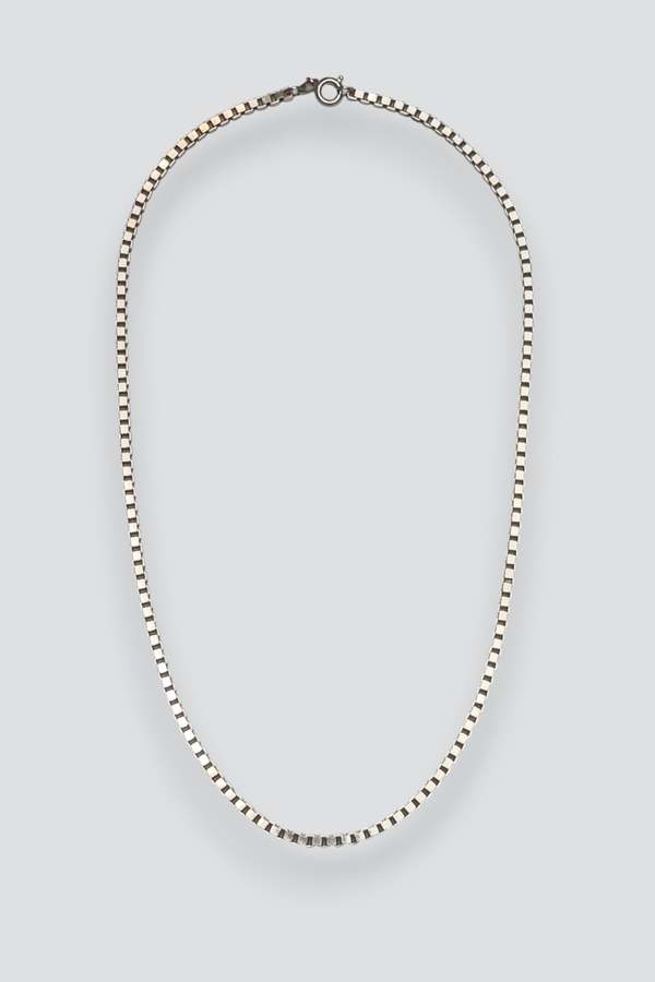 Vintage Box Chain Necklace - Sterling Silver