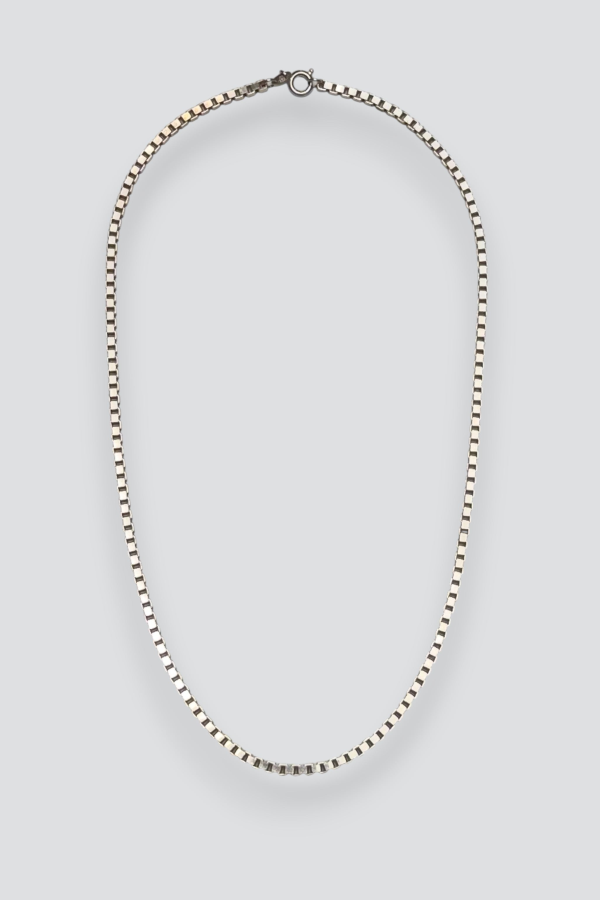 Vintage Box Chain Necklace - Sterling Silver